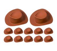 Cowboy Hat Cake Topper, 12 Pièces Mini Ensemble De Chapeaux De, Décoration De Fête Mignonne Avec Une Taille De 5,5x4,4x2 Cm, Léger, Accessoire Sur Le Thème Pour Les Tables D'anniversaire
