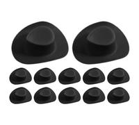 Cowboy Hat Cake Topper, 12 Pièces Mini Ensemble De Chapeaux De, Décoration De Fête Mignonne Avec Une Taille De 5,5x4,4x2 Cm, Léger, Accessoire Sur Le Thème Pour Les Tables D'anniversaire