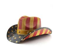 Cowboy Hat,Chapeau Cowboy Classique Chapeaux Western Homme Femme Coup de Vieux Cowgirl Country Hat à Large Bord en Feutre avec Bandeau Taureau