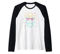 Cowboy Hippo Face Shades Funny Western Graphic Lunettes de Soleil Manche Raglan