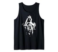 Cowboy Horseback Lasso Silhouette Western Rodéo Cowboy on Débardeur