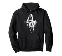 Cowboy Horseback Lasso Silhouette Western Rodéo Cowboy on Sweat à Capuche