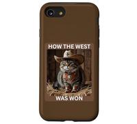 Cowboy Kitty « How The West Was Won» T-Shirt Humoristique pour Chat Western Coque pour iPhone SE (2020) / 7/8