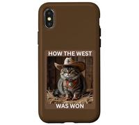Cowboy Kitty « How The West Was Won» T-Shirt Humoristique pour Chat Western Coque pour iPhone X/XS