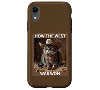 Cowboy Kitty « How The West Was Won» T-Shirt Humoristique pour Chat Western Coque pour iPhone XR