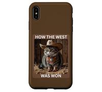 Cowboy Kitty « How The West Was Won» T-Shirt Humoristique pour Chat Western Coque pour iPhone XS Max