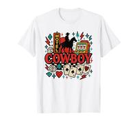 Cowboy Motel Cartes porte-bonheur rétro Motif western T-Shirt