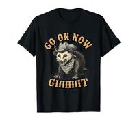Cowboy Opossum Vintage Go On Now Get Git Western Country Possum T-Shirt