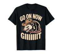 Cowboy Opossum Western Country Possum Go On Now Get Git T-Shirt