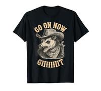 Cowboy Opossum Western Country Possum Go On Now Get Git T-Shirt