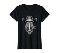 Cowboy Oryctérope Vintage Western T-Shirt Graphique avec Valeur, Femme, Noir, L