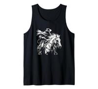 Cowboy Outlaw Bandit on Horse Dark Western Style Noir Débardeur