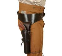 Cowboy Pistol Holder | Cowboy Gun Belt PU Western Belt with Double Gun Revolver Holder, Une Taille des Ceintures occidentales pour Hommes, Un Costume Steampunk pour la fête de Cosplay d'halloween (Co