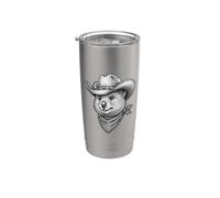 Cowboy Quokka Vintage Western Gobelet isotherme en acier inoxydable double paroi