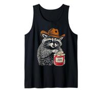 Cowboy Raccoon Holding Jam Funny Country Design Débardeur