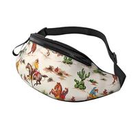 Cowboy Ride Cheval Imprimé Unisexe Sac Banane Accessoire de Voyage pour Lunettes de Soleil Portefeuilles Passeport Clé