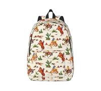 Cowboy Ride Horse Sac à dos de voyage en toile pour ordinateur portable, protection contre l'eau et sangles ergonomiques pour le travail d'affaires pour l'université, Noir , M