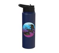 Cowboy Riding Dragon Creature Grey Drake se fait voler par Stainless Steel Insulated Water Bottle