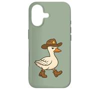 Cowboy Sheriff Duck Bottes Western Funny Patrol Goose Humour Coque pour iPhone 17