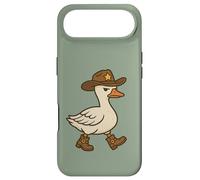 Cowboy Sheriff Duck Bottes Western Funny Patrol Goose Humour Coque pour iPhone Air