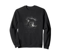 Cowboy Solitaire au Coin d'un feu de Camp avec Horse Night Sweatshirt