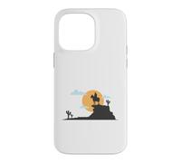 Cowboy Solitaire Devant la Lune du désert Coque pour iPhone 14 Pro Max