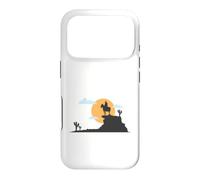 Cowboy Solitaire Devant la Lune du désert Coque pour iPhone 17 Pro