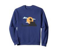 Cowboy Solitaire Devant la Lune du désert Sweatshirt