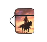 Cowboy West Bible Cover Case Waterproof Bible Bag With Handle Organizer Storage Book Cover For Bible Study