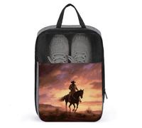 Cowboy West Sac à chaussures de voyage résistant à l'eau avec fermeture éclair, gris, taille unique, moderne, gris, Taille unique, Moderne