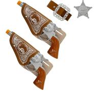 Cowboypistolet 6 Pièces, Pistolet Enfant avec Etui et Ceinture