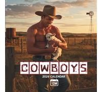Cowboys Calendar 2026: 12-Month of Western Life (8.5x8.5 Inches), Glossy Cover, U.S. Holidays Included