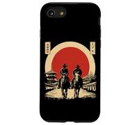 Cowboys équitation au Coucher du Soleil Vintage Art Occidental Japonais Coque pour iPhone SE (2020) / 7/8