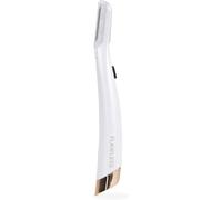 Cowe-Finishing Touch ¿ Rasoir De Dermaplaning Flawless Dermaplane Glo Exfoliant Lumineux Et Non Vibrant Avec 6 Têtes De Rechange,Blanc/Or Rose