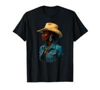 Cowgirl Afro-américaine - Wild West Black Melanin Queen T-Shirt
