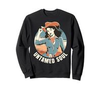 Cowgirl. Âme Sauvage. Sauvage par Nature. Sweatshirt