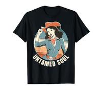 Cowgirl. Âme sauvage. Sauvage par nature. T-Shirt