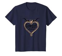 Cowgirl at Heart Western Rodeo Lasso Love Longhorn T-Shirt, Enfant, Bleu Marine, 4 Ans