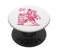 Cowgirl Austin Texas États-Unis Wild West Americana Rodeo Cowboy PopSockets PopGrip Adhésif