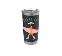 Cowgirl avec planche de surf - Western Meets Beach Howdy Gobelet isotherme en acier inoxydable double paroi