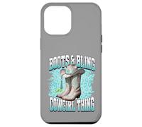 Cowgirl Boots with Classic Embroidered Boots & Bling Cowgirl Coque pour iPhone 12 Pro Max