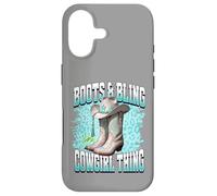 Cowgirl Boots with Classic Embroidered Boots & Bling Cowgirl Coque pour iPhone 17