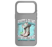 Cowgirl Boots with Classic Embroidered Boots & Bling Cowgirl Coque pour iPhone 17 Pro Max