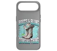 Cowgirl Boots with Classic Embroidered Boots & Bling Cowgirl Coque pour iPhone Air