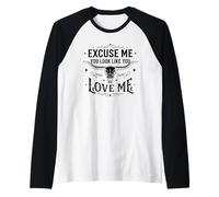 Cowgirl Cowboy Excuse-Moi, tu as l'air de m'aimer Manche Raglan
