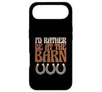 Cowgirl Cowboy I'd Rather Be at The Barn Coque pour iPhone Air