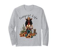 Cowgirl Life African American Melanin Cowgirl Swag Manche Longue