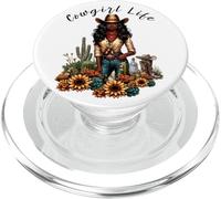 Cowgirl Life African American Melanin Cowgirl Swag PopSockets PopGrip pour MagSafe