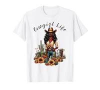 Cowgirl Life African American Melanin Cowgirl Swag T-Shirt