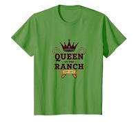 Cowgirl Queen of The Ranch Western Royalty Est. 1873 T-Shirt, Enfant, Herbe, 10 Ans